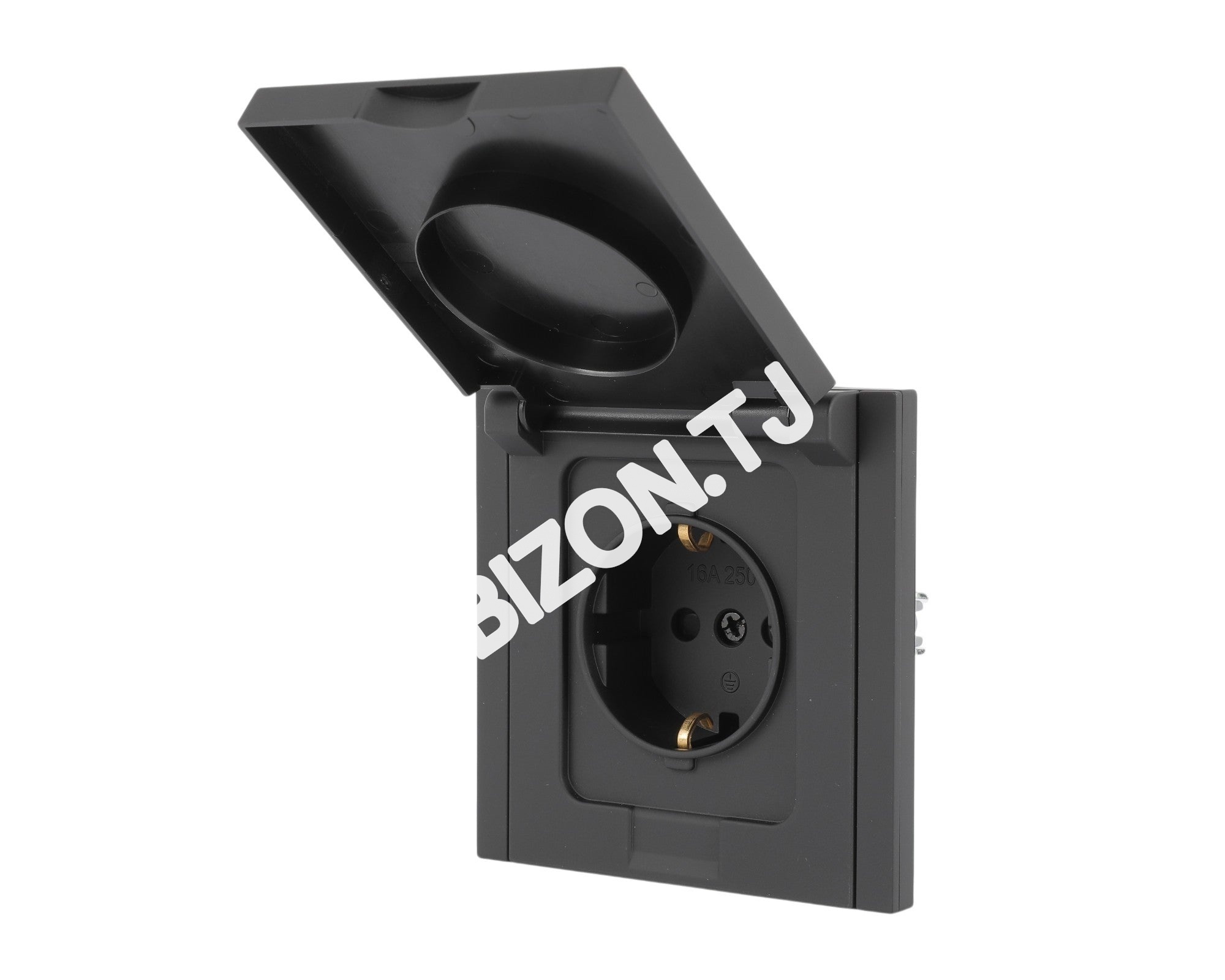 Розетка Schuko с крышкой, с / у, Мокко, серия NIZMO, ELECTRIC 120 / 10, 283-03620 7
