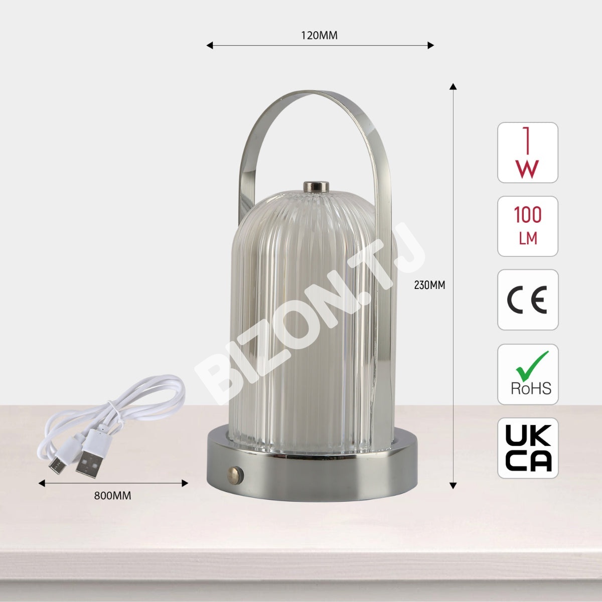 Светильник настольный LED Acrylic D120H230 FRECH золотой, 130-03720 13