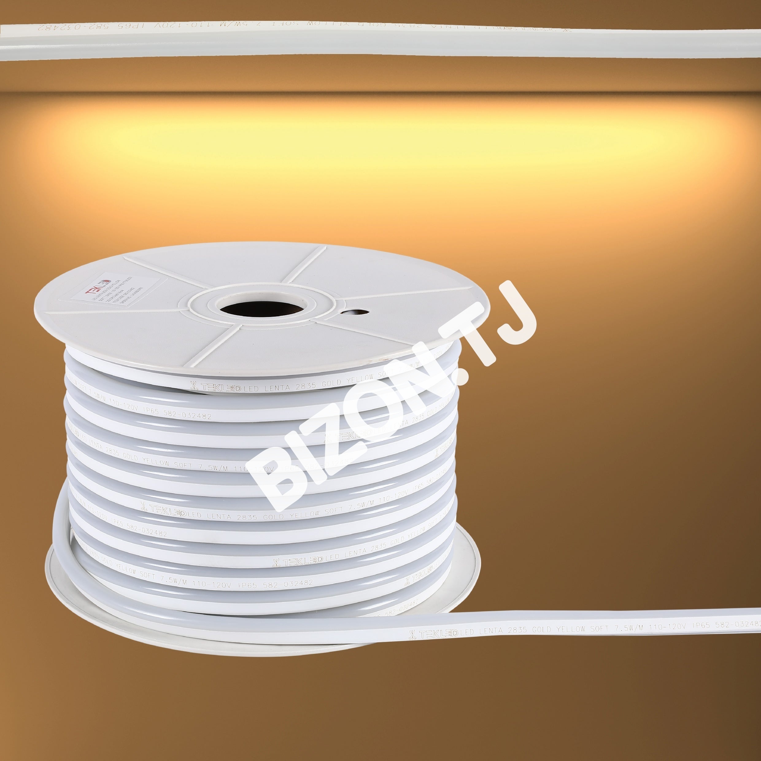 LEDlentа2835 LEMONYELLOW SOFT 6 Вт / M 220VIP65100, 582-032488 8