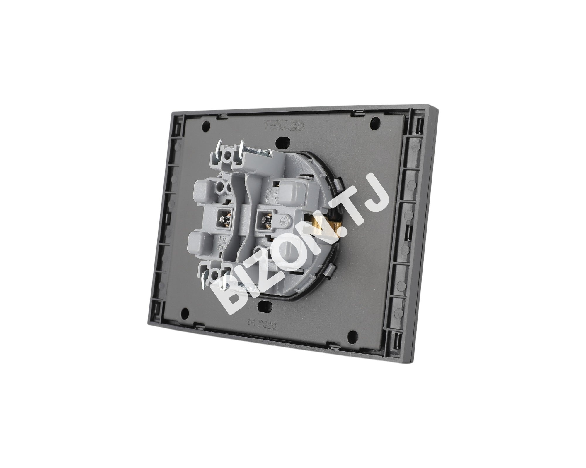 Розетка 2-я SCHUKO с / з, с / у, Мокко, серия NIZMO, ELECTRIC 72 / 6, 283-03616 14
