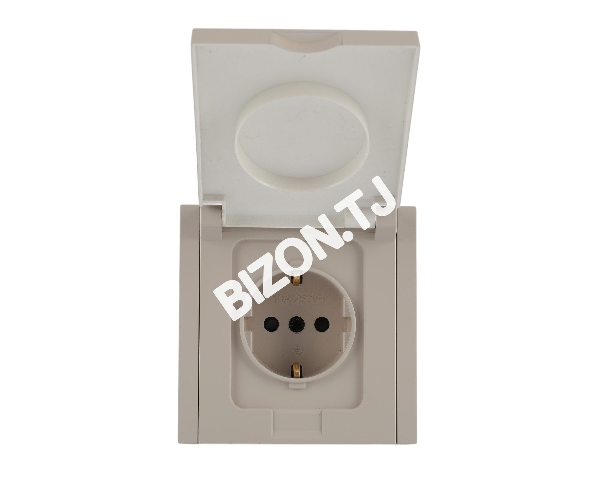 Розетка Schuko с крышкой, с / у, Мокко, серия NIZMO, ELECTRIC 120 / 10, 283-03620 16