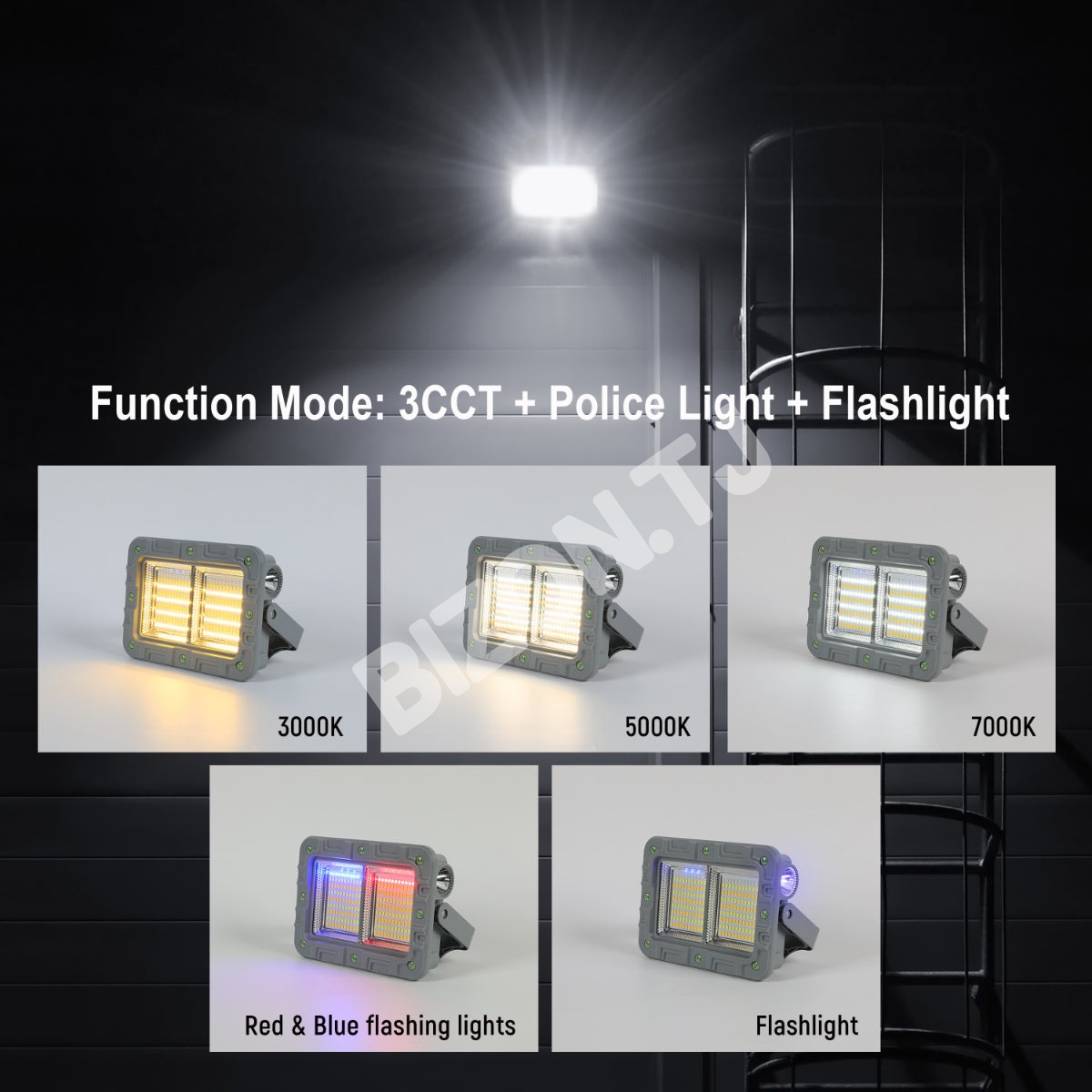 Прожектор LED 150 Вт Rechargeable Flood светильник 3000 К, 224-03350 5