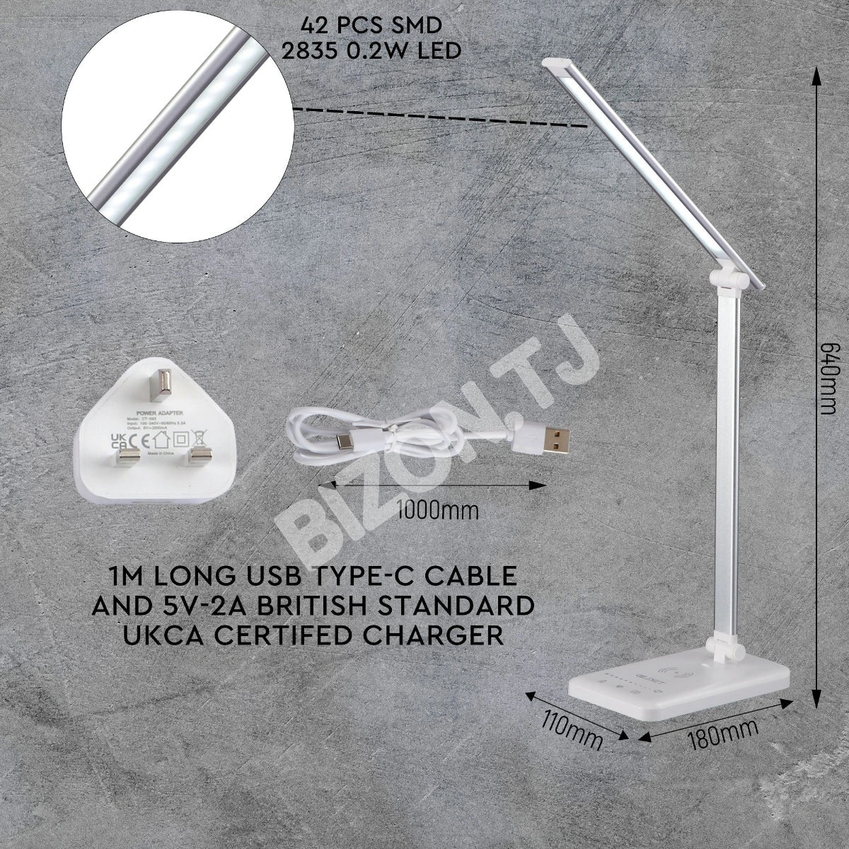 Настольный светильник LED PH376 10W5V350 лм BL3000K6000KUK, 130-03614 2