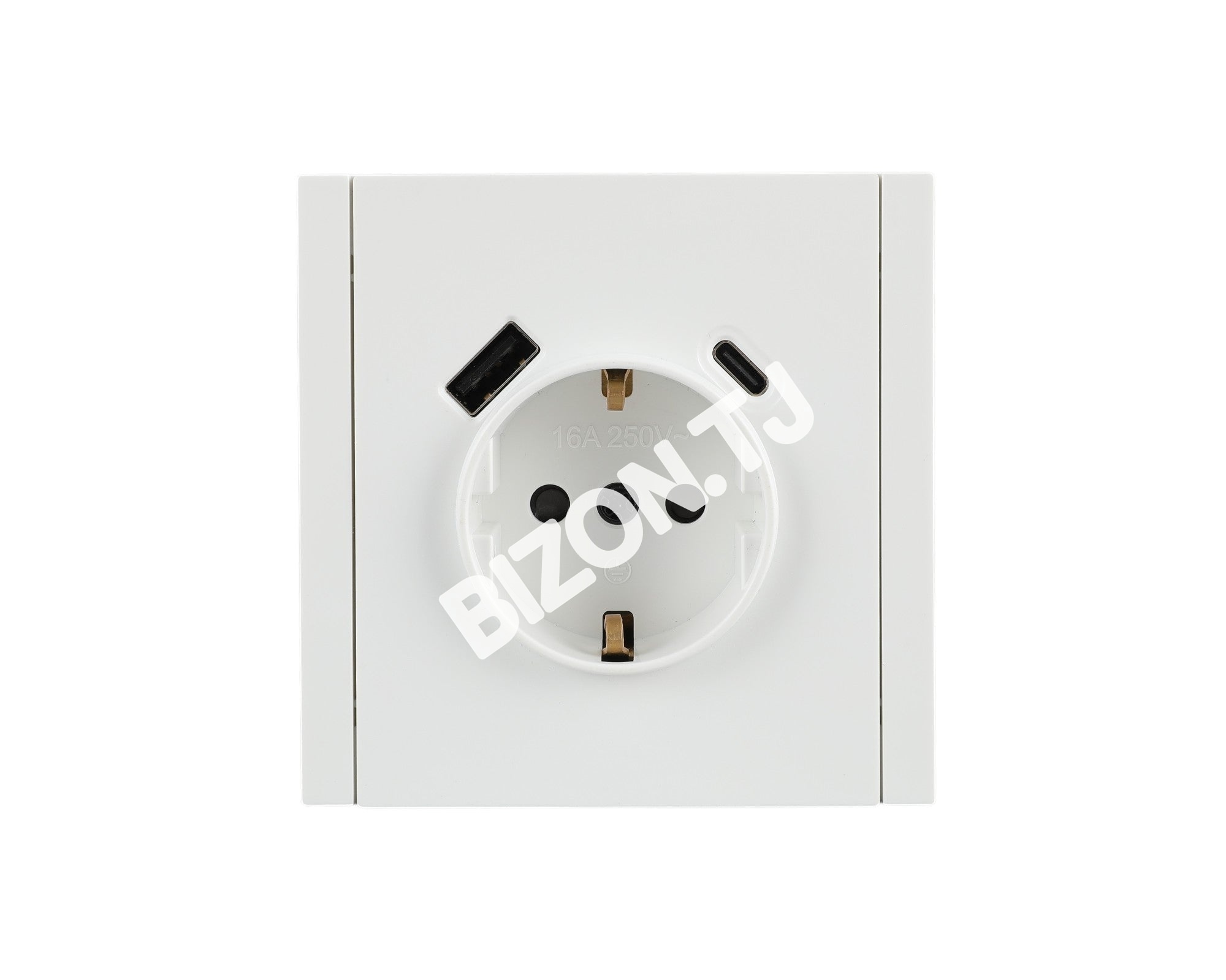 Розетка Schuko с USB+TYPE C 20Вт, с / у, Мокко, серия NIZMO, ELECTRIC 96 / 8, 283-03642