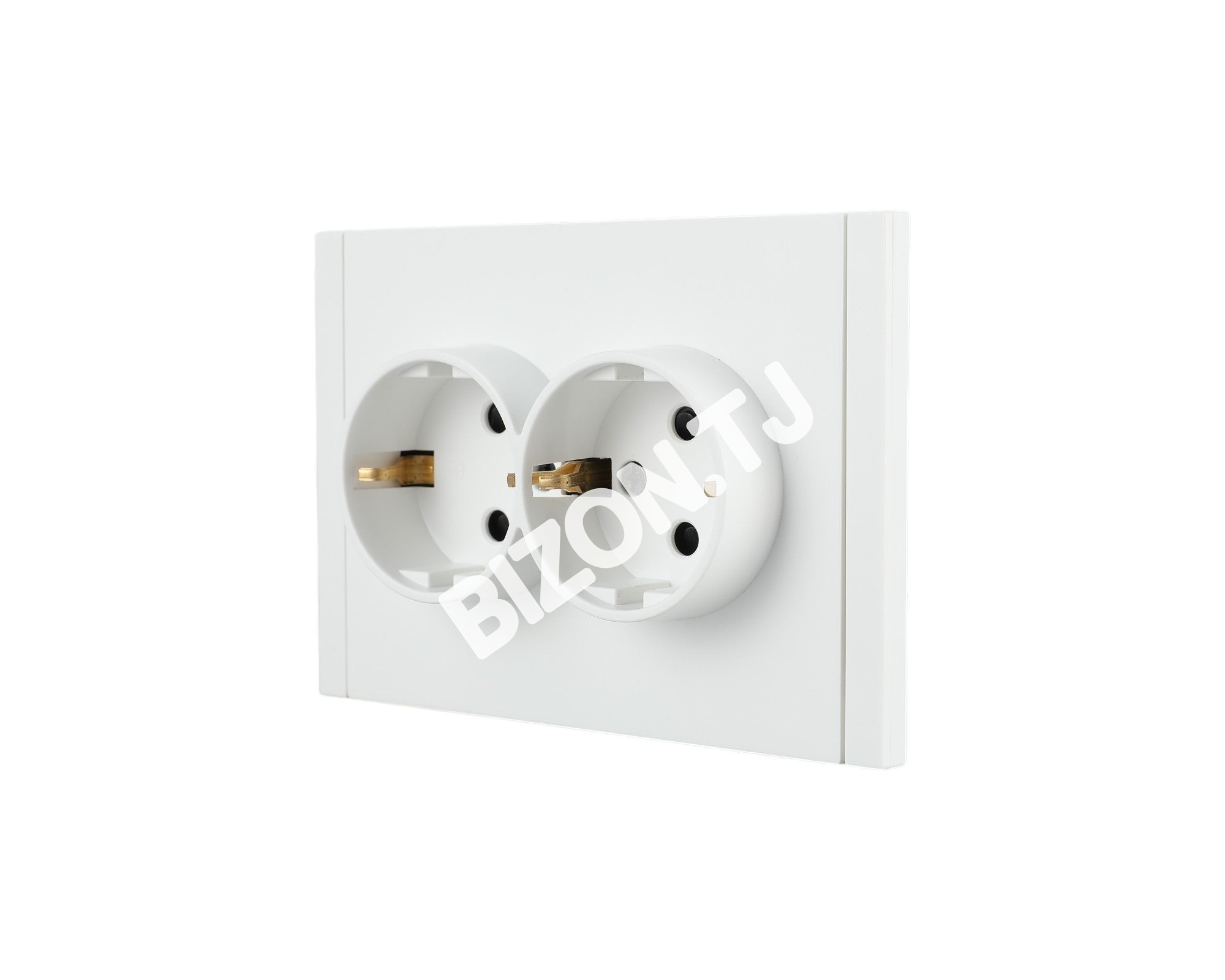 Розетка 2-я SCHUKO с / з, с / у, Мокко, серия NIZMO, ELECTRIC 72 / 6, 283-03616 9