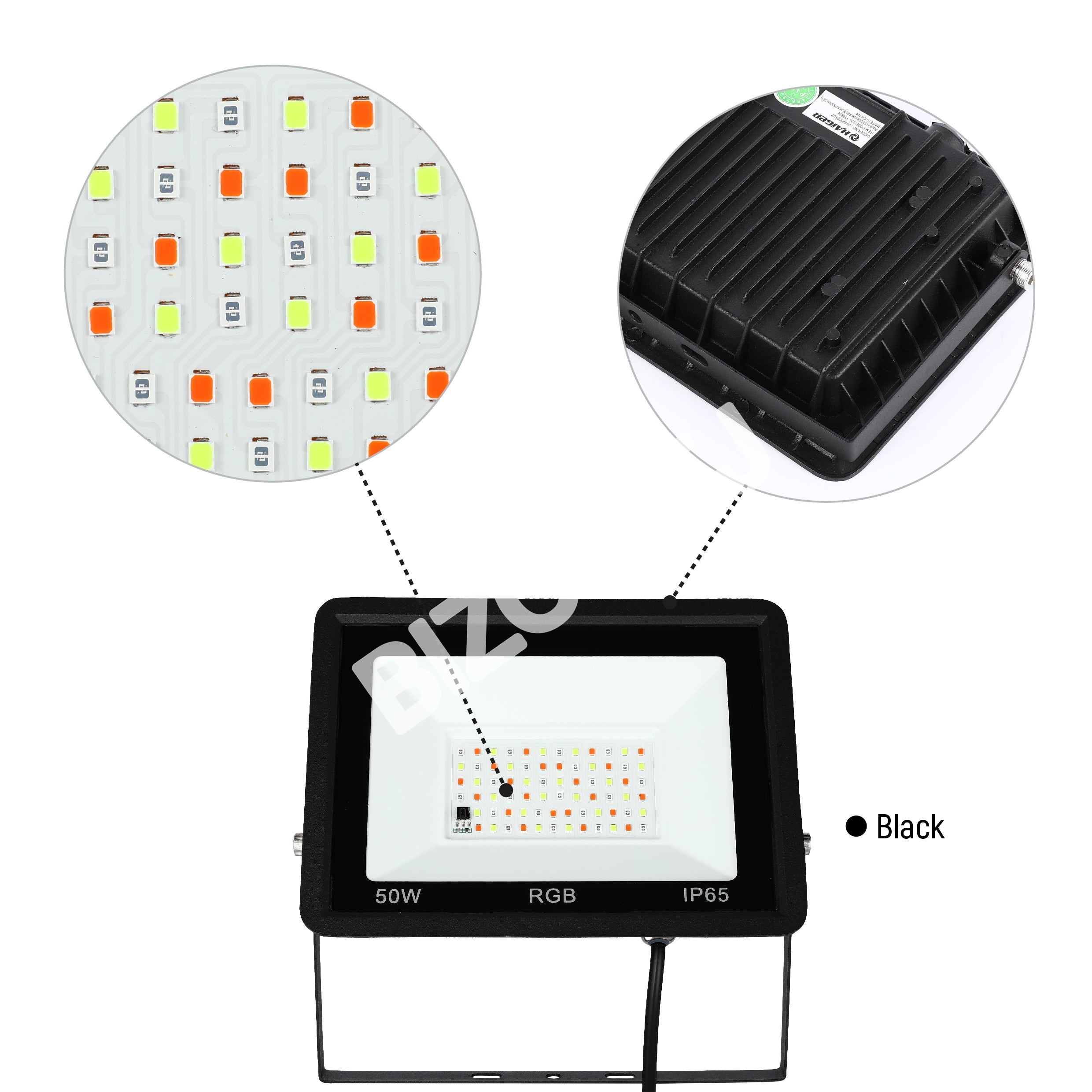 Прожектор LED DOB 30 Вт RGB черный IP65, 224-152837 11