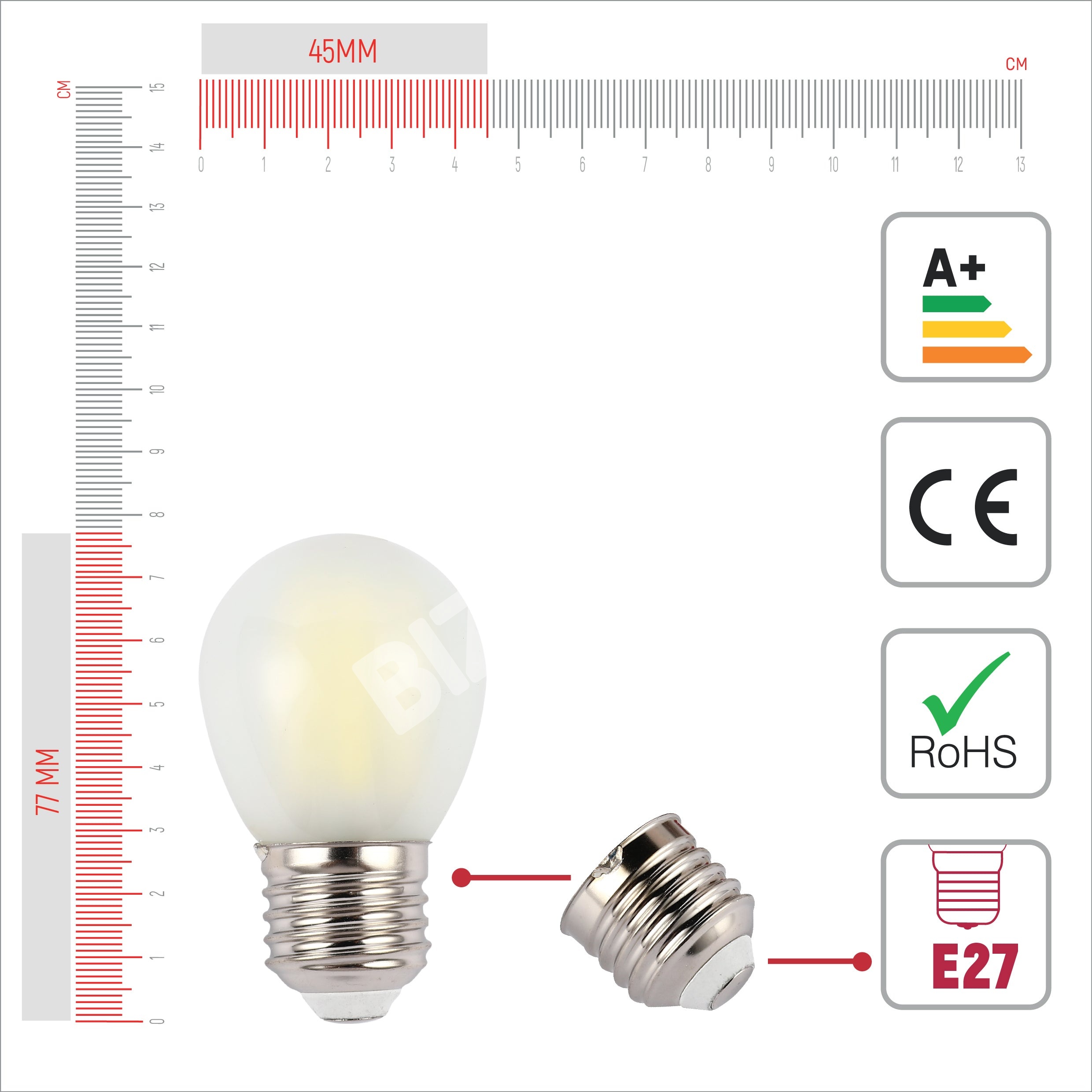 Лампа LED Filament Bulb Golf ball 4 Вт E27 85-265 В 6000 К F, 527-15759 2