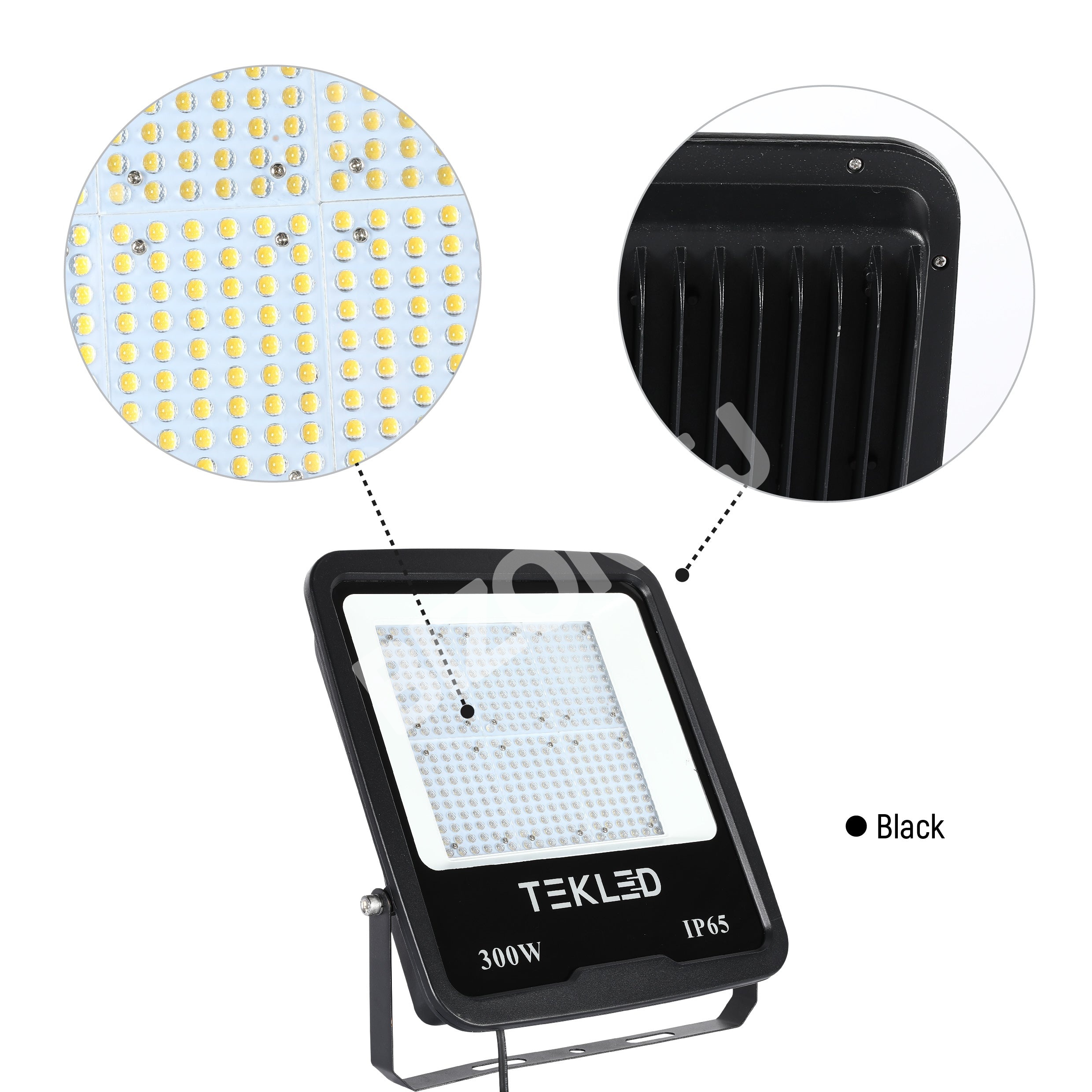 Прожектор LED SMD 300 Вт+-5% 6000 К черный(400×360×63)IP65, 224-03488 6