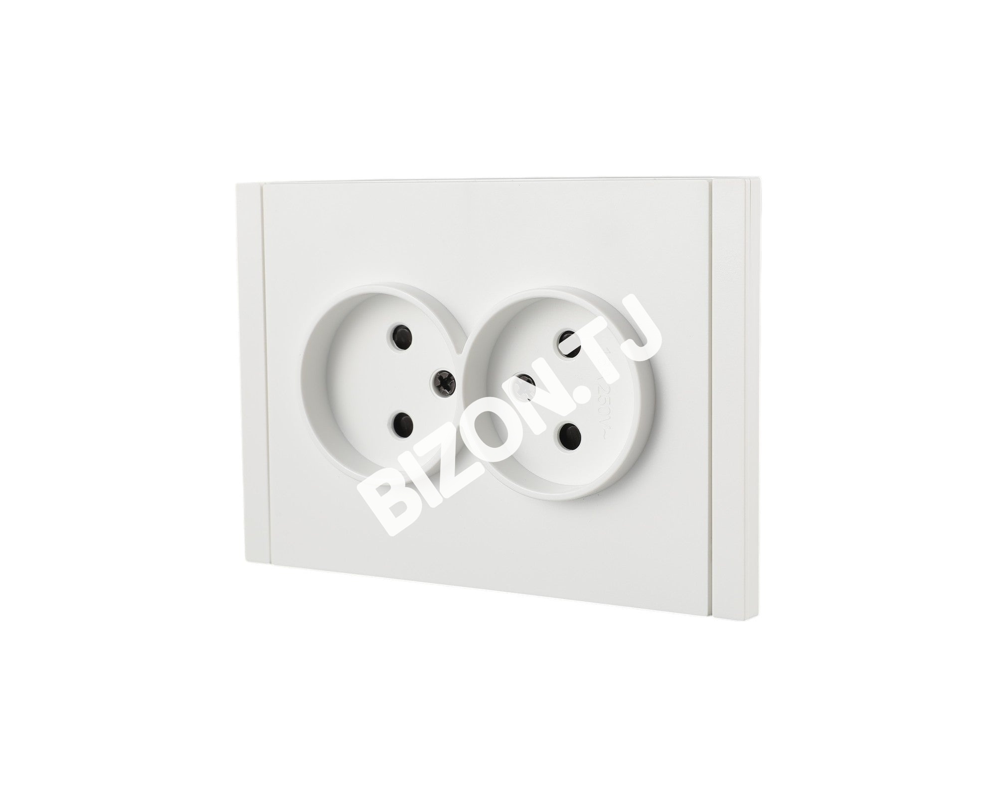 Розетка 2-я 2pin б / з, с / у, Мокко, серия NIZMO, ELECTRIC 84 / 7, 283-03618 2