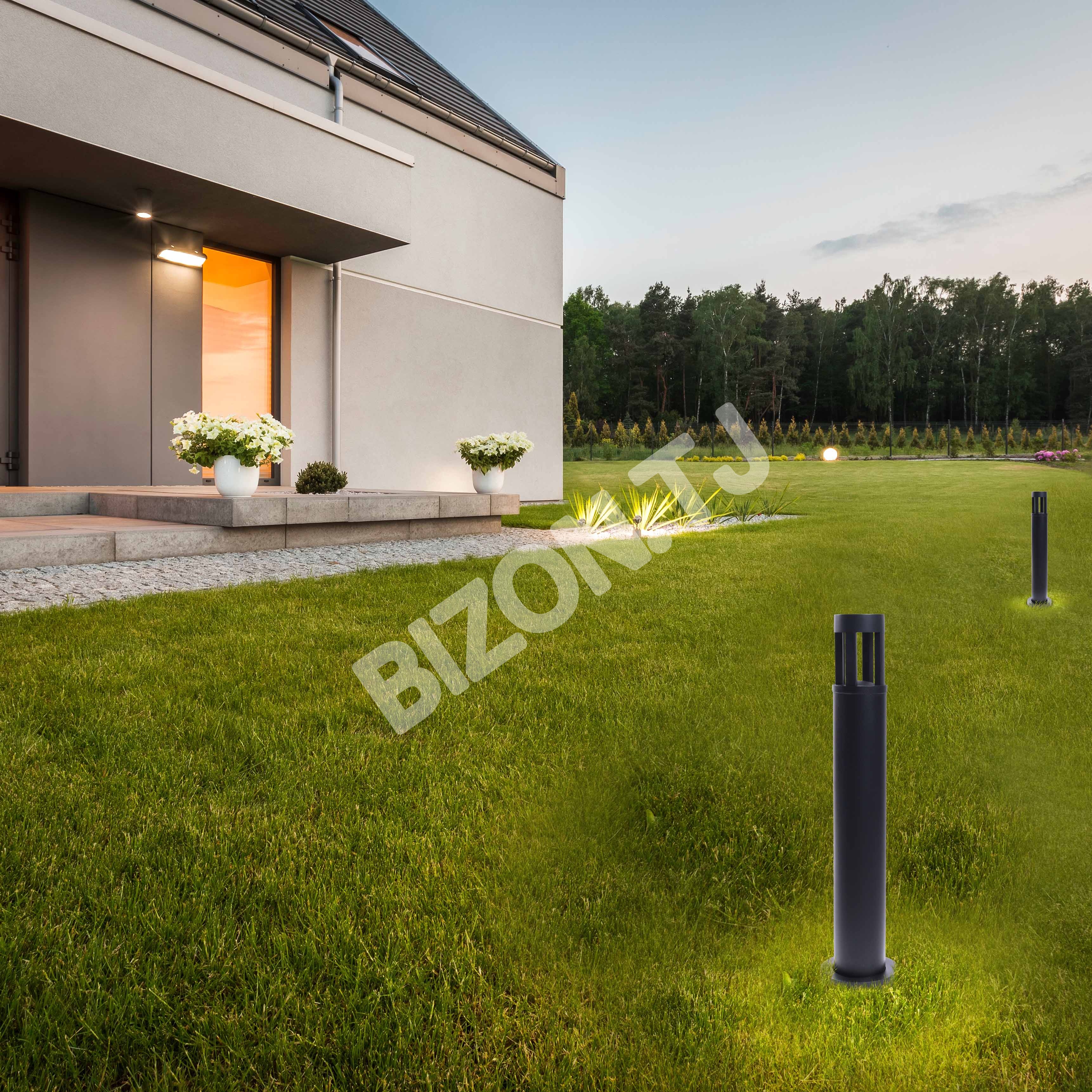 Светильник GAZON LED 9011A 10 Вт (80см) черный 4000 К D108×2, 260-036660 2