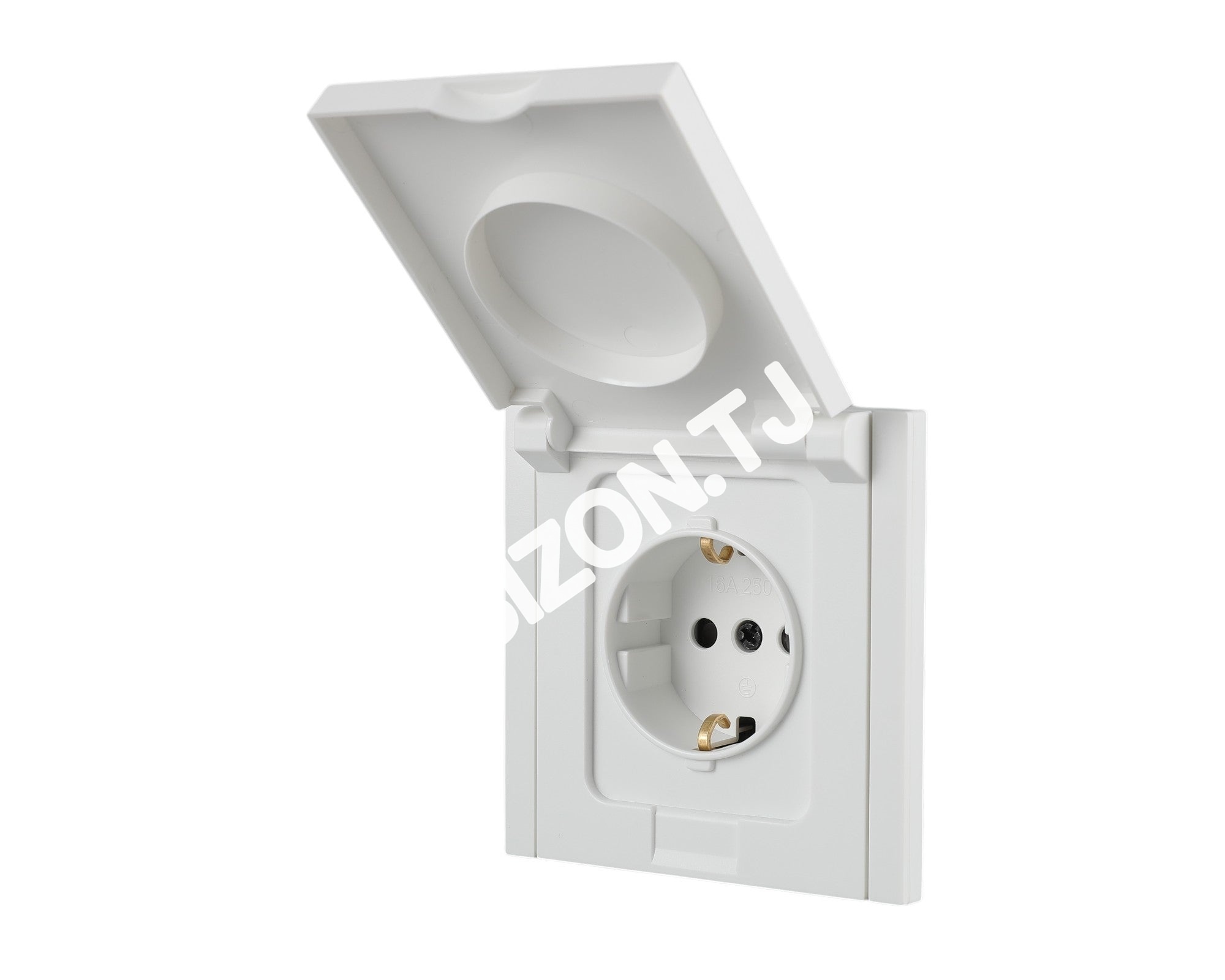 Розетка Schuko с крышкой, с / у, Мокко, серия NIZMO, ELECTRIC 120 / 10, 283-03620 2