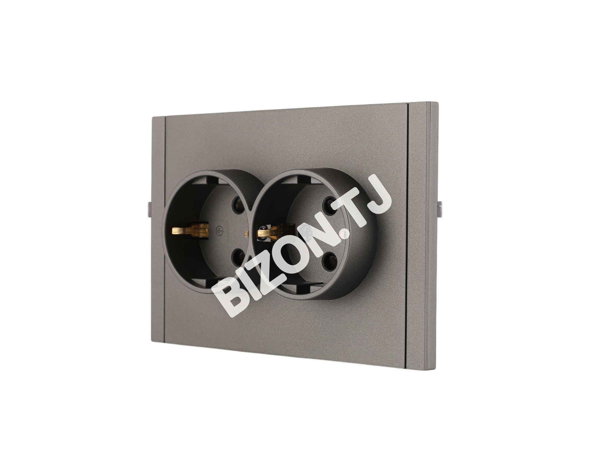 Розетка 2-я SCHUKO с / з, с / у, Мокко, серия NIZMO, ELECTRIC 72 / 6, 283-03616 17