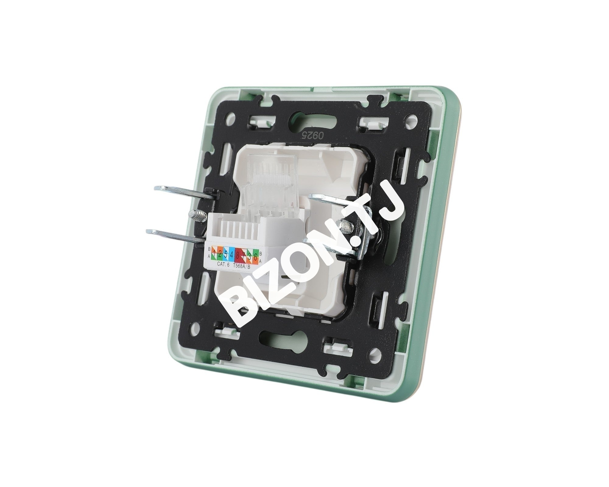 Розетка компьютер RJ45 CAT6, с / у, Бирюза, серия SAKURA, 100 / 10, 282-03580 6