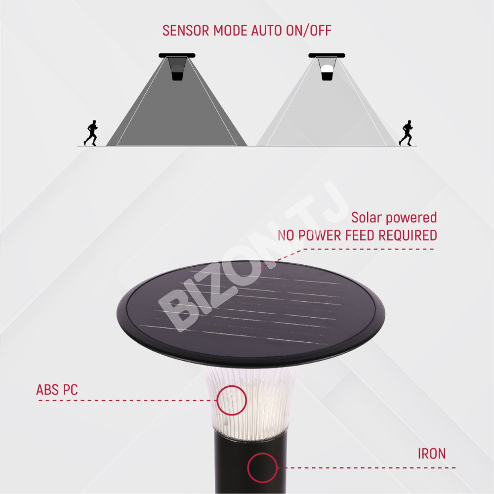 Светильник SOLAR LED Bollard Pathway 15 Вт светильник черный 4000 К+60, 260-03582 8