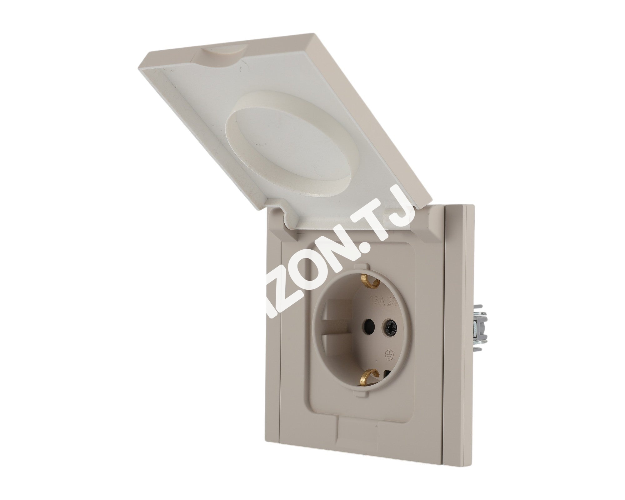Розетка Schuko с крышкой, с / у, Мокко, серия NIZMO, ELECTRIC 120 / 10, 283-03620 17
